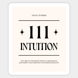 Angel numbers 111, Intuition, Inspiration Sticker